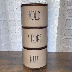 Rae Dunn HOLD STORE KEEP Set